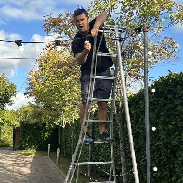 alfie on ladder